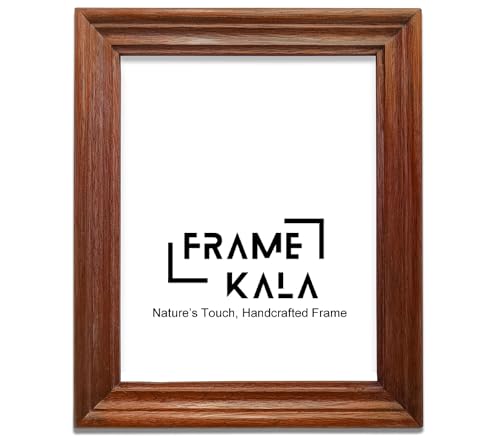 Image of Handmade Wooden Rectangular Photo Frame, 8 x 10 inch Display for Artworks, Pictures and Photos of Your Loved Ones, Best for Home, Office, Wall Decor, Living Room, Bedroom, Warm Walnut