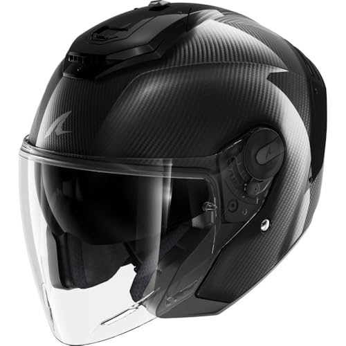 SHARK, Casque Moto Jet RS JET CARBON SKIN Black Carbon DKD, M