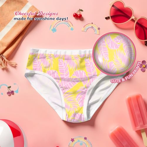Image of Tommy Bahama Girls Cotton Brief Underwear 5-Pack, Tagless Cotton Panties Multipack for Kids and Toddlers
