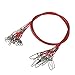 CFTIGIW Fishing Wire Line Le Bite Steel Fishing Line Steel Wire Leader with Rolling SwivelGreen Fishing Line Steel Wire Leader with SwivelFishhook Line Trace Wire Leader (Red)