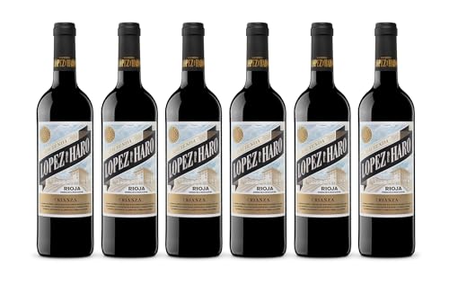 Hacienda López de Haro Crianza - vino tinto D.O.Ca Rioja- 6 botellas de 75cl.