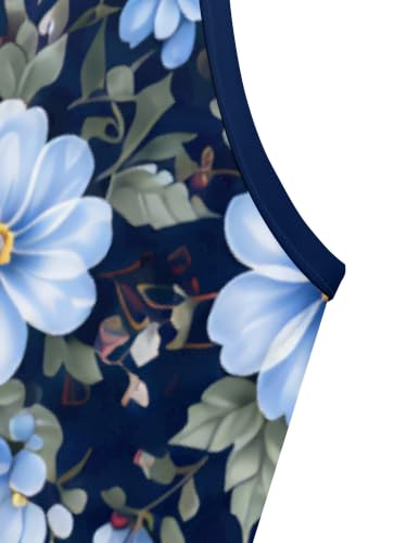 Image of Women's Summer Maxi Dress Spaghetti Strap Floral Boho Beach Long Sundress with Pockets