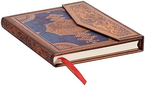 Paperblanks 12-Month Calendar 2024 Safavid Indigo Horizontal Midi (130 × 180 mm)