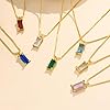 14K Gold Plated Birthstone Necklace for Women,Diamond Necklaces Birthstone for Birthday Party and Gifts for Women Girls Jewelry #2