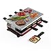 Swissmar KF-77045 Classic 8 Person Raclette with Granite Stone Grill Top, Red