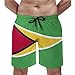 TAIZIYEAH Guyana Flag Men's Swim Trunks Soft Washed Drawstring Walk Short Fashion Beach Shorts XL