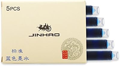 Jinhao International Size Pen Ink Cartridge to Fit Fountain Pens (Standard blue, 5PC)