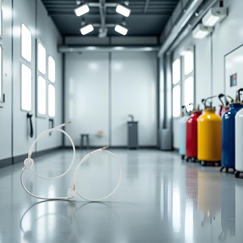 Image of 2Pcs White Aerosol Nozzle 360 Degrees Extension Hose for Male Stem Spray Cans 4.5mm Extension Fluid Auto Car Nozzle Film Body Repair Paint Spray Guns Paint Tools and Equipment (19.69in)