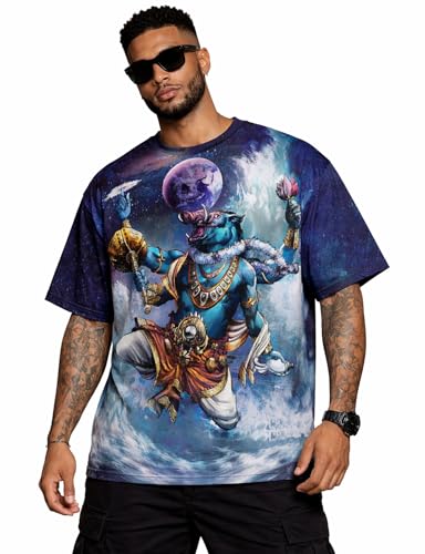 Image of Shiva, Krishna, Hanuman, Kali, Ram and Ravana, Ramayan, Bagavath Githa, Buddha Religious, Spiritual, Hindu Gods T-Shirts
