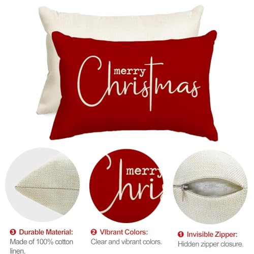 RABUSOFA Christmas Pillow Covers - Farmhouse Holiday Charm - Image 7