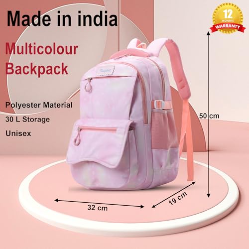 Image of Tinytot 30 Litre, Stylish & Trendy Water Resistant High Storage Multi-purpose School Backpack College Bag Travel Standard Backpack Bag For Boys & Girls, 2nd Standard Onward, 19 Inch