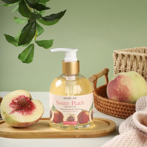 Image of ROMIIE ZOI Liquid Hand Soap with Gift Box - Sweet Peach - 260ml / 8.7 fl.oz