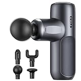 KYCLE 筋膜リリースガン ハンディガン MINI 5段階振動強力振動 8時間連続使用 超軽量 AI自動モード Type-C急速充電 ミニ 筋膜ガン 静音 携帯便利 4種類アタッチメント リリースガン 誕生日 クリスマス 新年お祝い プレゼント最適 収納袋&日本語取扱説明書付き