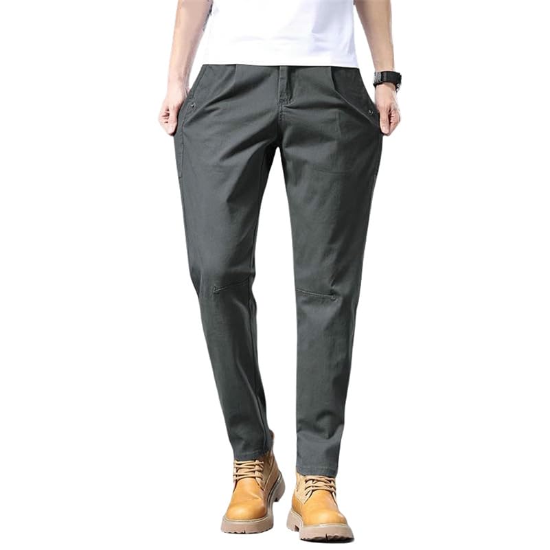USTZFTBCL Pantaloni cargo lunghi da uomo primaverili leggeri larghi gamba dritta versatili primavera estate
