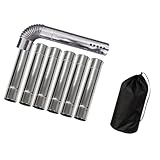 Mocoocouture Praktisches Ofen Schornstein Set, geeignet für Holzöfen, einfache, Camping Zubehör, Lüftungssysteme, Outdoor Kochrohr