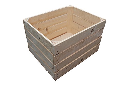 MigiEinkauf 1 Stück Neue Natur Weinkisten Holzkisten Obstkisten Apfelkisten Weinkiste TOP ca. 50 x 40 x 31 cm - 53 L Cover