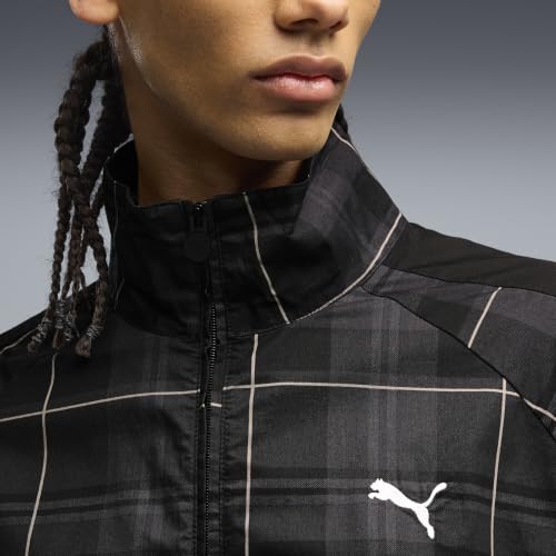 Veste Puma Yellow T7 Relaxed Tartan Woven Track Jacket EU - vue 8