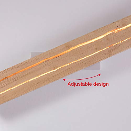Lámparas de pared de madera de 50cm con acabado moderno y LED 6