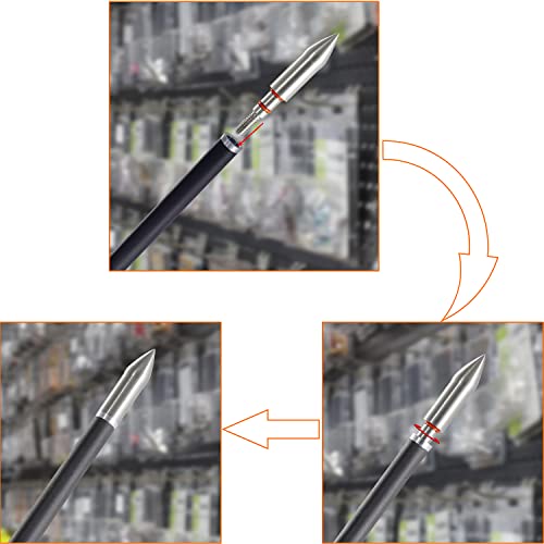 Maifield Stainless Steel Archery Field Points, Easy Pull Various Outside Diameter,175/200/225/250/275/300 Grains,Screw In Archery Field Tips (5/16", 175 Grains R) #TOP4