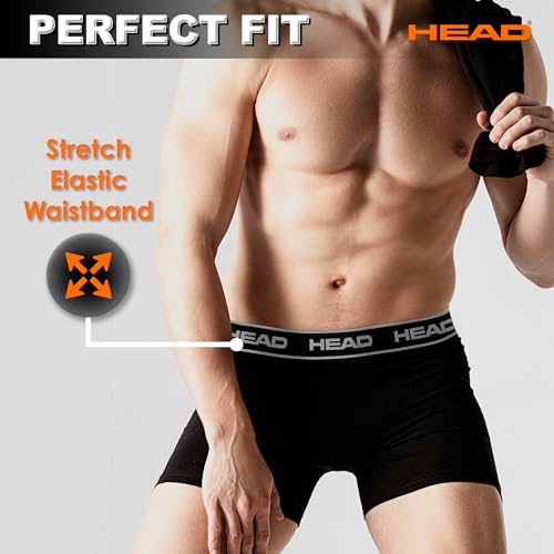 HEAD Mens Athletic Underwear - 6-Pack Stretch Athletic Boxer Briefs Training Breathable Athletic Fit No Fly4