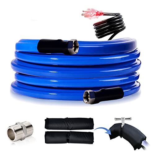 Tsinglax 15FT Heated Drinking Water Hose for Rv -45 ℉ Antifreeze 3.0 Upgraded Function Gardon Home with Energy Saving Thermostat, Easier to Use, Rv Accessories, Blue Tsinglax 15FT Heated Drinking Water Hose for Rv -45 ℉ Antifreeze 3.0 Upgraded Function Gardon Home with Energy Saving Thermostat, Easier to Use, Rv Accessories, Blue