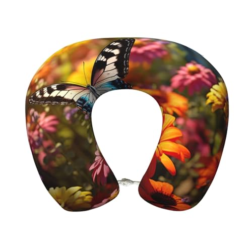 Almohada de viaje con espuma viscoelástica y funda suave miniatura 1