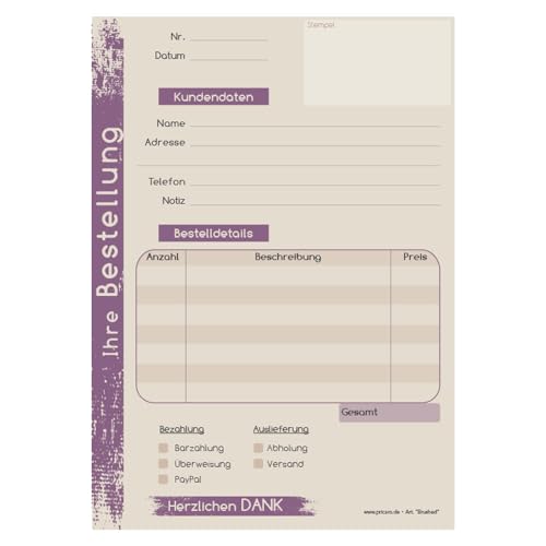 Bloc de réception brossé A5 PRICARO carnet de note pour bureau et secrétariat - 2