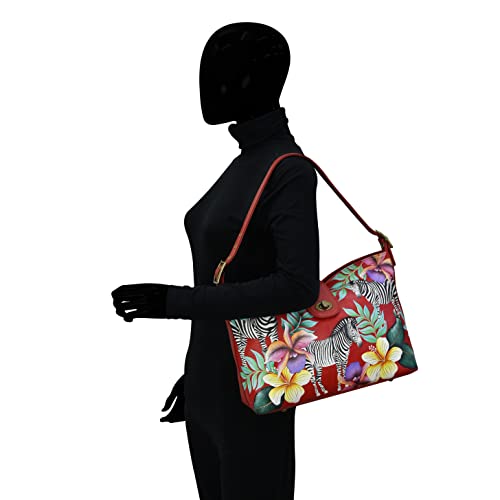 Image of Anna by Anuschka Women's Hand-Painted Genuine Leather Studded Side Hobo