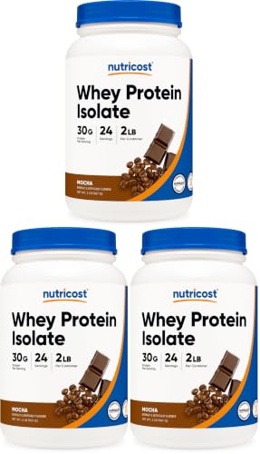 Nutricost Nutricost Whey Protein Isolate (Mocha) 2LBS (Pack of 3) sold by Nutricost - Amazon Seller - US