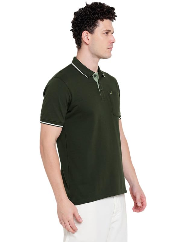 Image of AMERICAN CREW Polo Collar T-Shirt for Men with Pocket