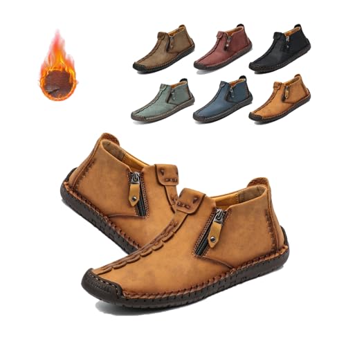 Phanile Mens Shoes,Phanile Mens Walking,Men's Outdoor Comfy Arch Support Waterproof Walking Shoes, Orthopedic Sneakers Breathable and Light & Non-Slip Handmade Casual Loafers