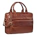 Produktbild STILORD 'Lorin' Leder Umhängetasche Laptop 15,6 Zoll Große Ledertasche Vintage Herren Damen Business Aktentasche Arbeitstasche Laptoptasche Echtleder, Farbe:Cognac - braun
