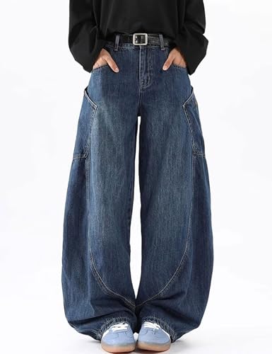 Mens Baggy Cargo Jeans Y2k Wide Leg Harajuku Skater Pants Vintage Jnco Jeans for Women2