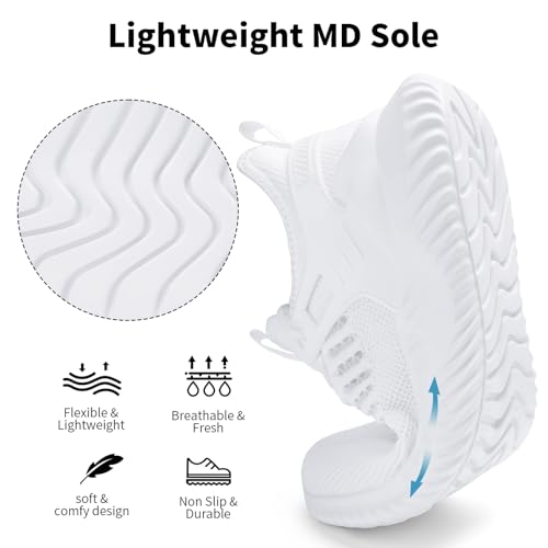 Image of Akk Mens Sneakers Tennis Shoes - Slip on Memory Foam Walking Shoes for Athletic Running Workout Gym Jogging Indoor Outdoor Lightweight Breathable Casual Sneakers