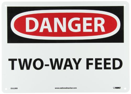 Panneau Danger - Two Way Feed signalisation plastique rigide NMC D322RB 35,6 cm
