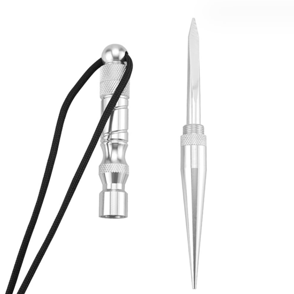 Pzsmqr Paracord-Knüpfer-Werkzeuge, Schnürnadeln, Paracord-Werkzeuge, DIY-Weben, Schnüren, Nähnadeln und Glättungswerkzeug, Langlebig, Silber