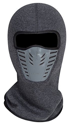 Y.R.Lover - Pasamontañas de invierno a prueba de viento, máscara de esquí de forro polar para snowboard, motocicleta y equitación - gris - talla única Cover