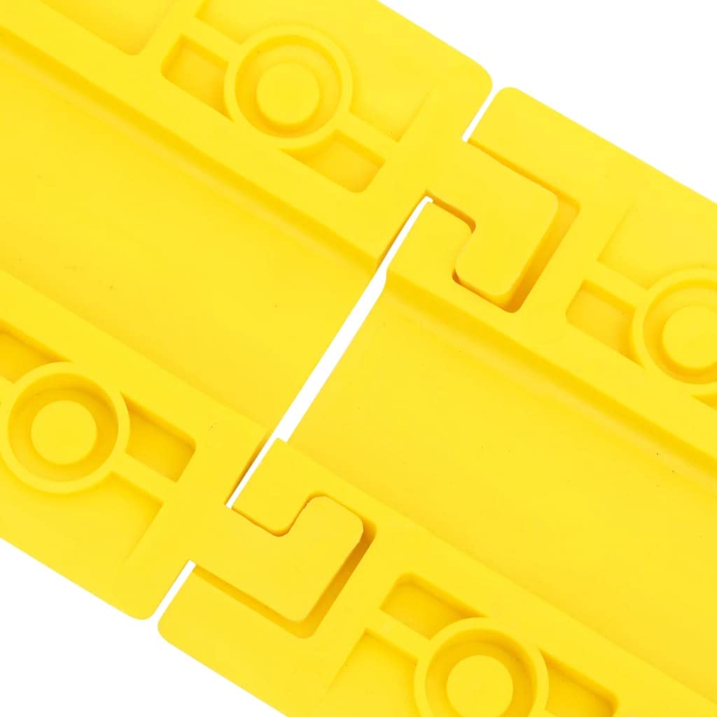 vidaXL 4X Kabelbrücke Schlauchbrücke LKW PKW Überfahrschutz Kabelschutz Überfahr Kabel Rampe Kabelkanal Kabelrampe Überfahrrampe 98,5 cm Gelb