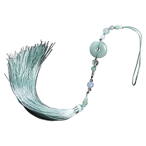 Chinese Jade Pendent Beads Tassel Traditional Hanfu Ban Step Waist