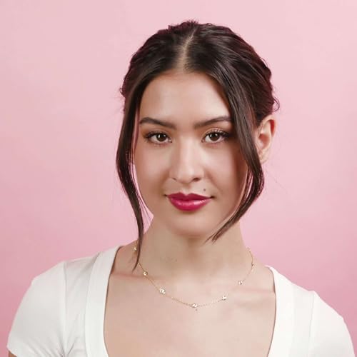 14k Gold/Silver/Rose Plated Pearl Necklaces for Women | Simulated Diamond By The Yard Station Necklace | Dainty Solitaire Pendant Necklace with station Cubic Zirconia - Womens CZ Chain Necklace3