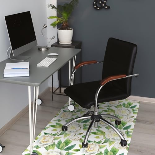 Tapis de chaise anti-dommages pour protéger le sol 140x100 cm PVC pivoine étanche - 5