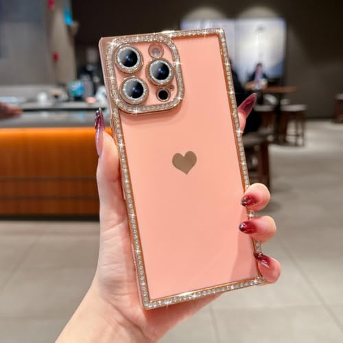 Coque Antichoc et Souple ornée de Strass Rose Protégeant l'iPhone 13 Pro Max