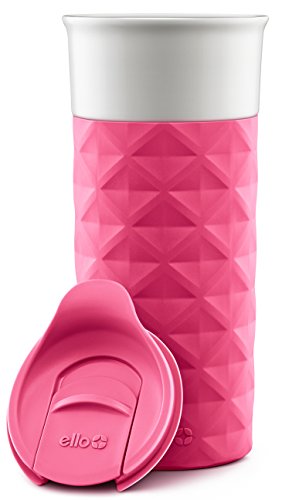 Ello Ogden Bpa-Free Ceramic Travel Mug With Lid, Pink, 16 Oz #TOP2