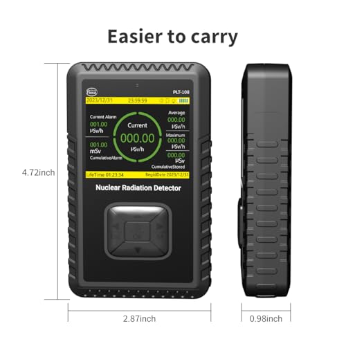 Xla Alert PLT808 Portable Geiger Counter Nuclear Radiation Detector, Handheld Beta Gamma X-Ray Radiation Monitor thumb #5