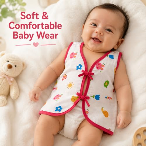 Image of V2M Cotton Jhabla New Born Baby Clothes