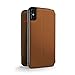 Twelve South SurfacePad for iPhone X | Slim luxury leather folio with wake/sleep functionality (cognac)