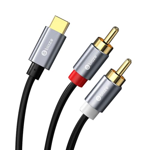 USB C to RCA Audio Cable 4.9FT USB C to 2 Male Y RCA Audio Splitter Cord Adapter for iPhone 16 15 Series Samsung Galaxy S24/23 Home Theater DVD Amplifier Speaker Car Stereo