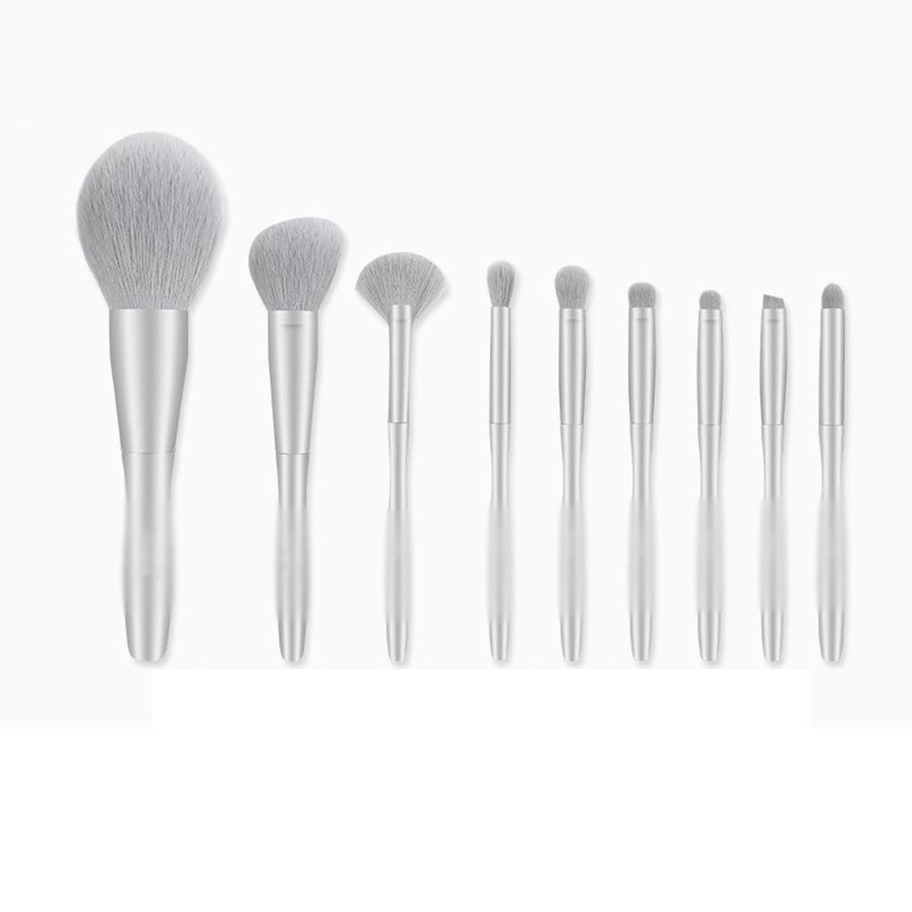 9 Ensemble de pinceaux de Maquillage Ensemble Complet de Pinceau à Poudre Libre Correcteur d'ombre à paupières