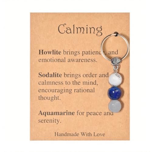 FZBYQWD Natural Healing Crystal Keychain, Energy-protecting Portable Accessory, a Keychain