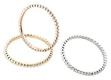 Inklusive gratis Schmuck-Etui Ardeo Aurum Damenring aus 375 Gold Gelbgold Stapelring Vorsteckring Kugeln schmal Gr. 58